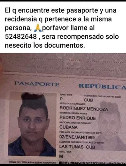 Piden ayuda para encontrar documentos de un joven cubano 9
