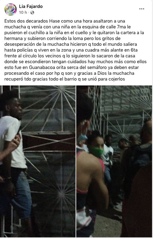 Detienen en La Habana a dos sujetos que robaban en las calles 33