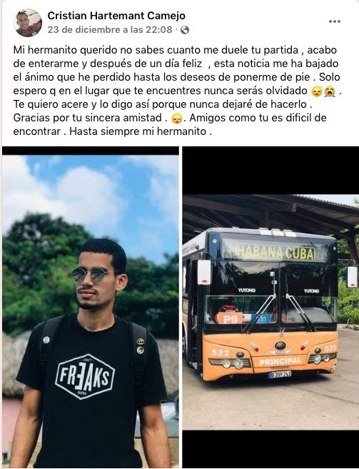 Cubanos lamentan la muerte de un joven trabajador de ómnibus 13