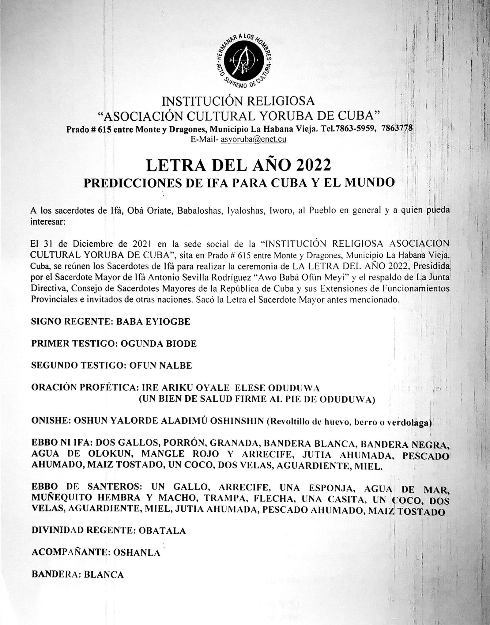 Dan a conocer la Letra del Año 2022 para Cuba 7