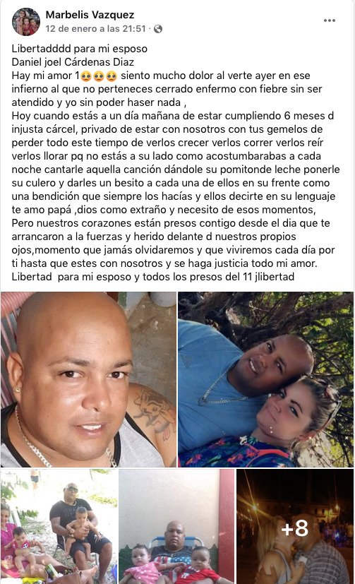 Esposa de manifestante del 11J exige su inmediata liberación 4