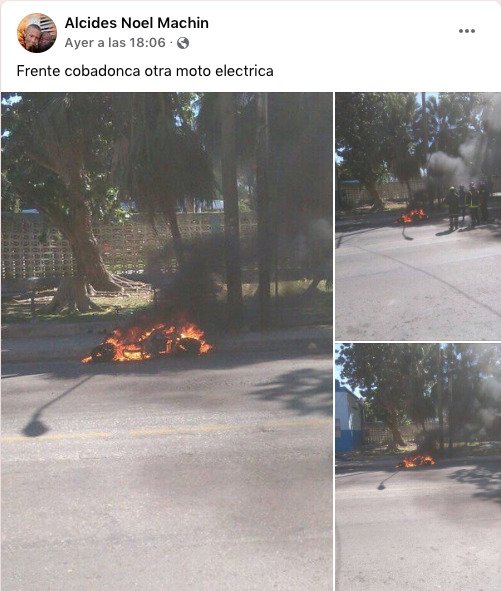 Moto eléctrica se incendia en La Habana 25