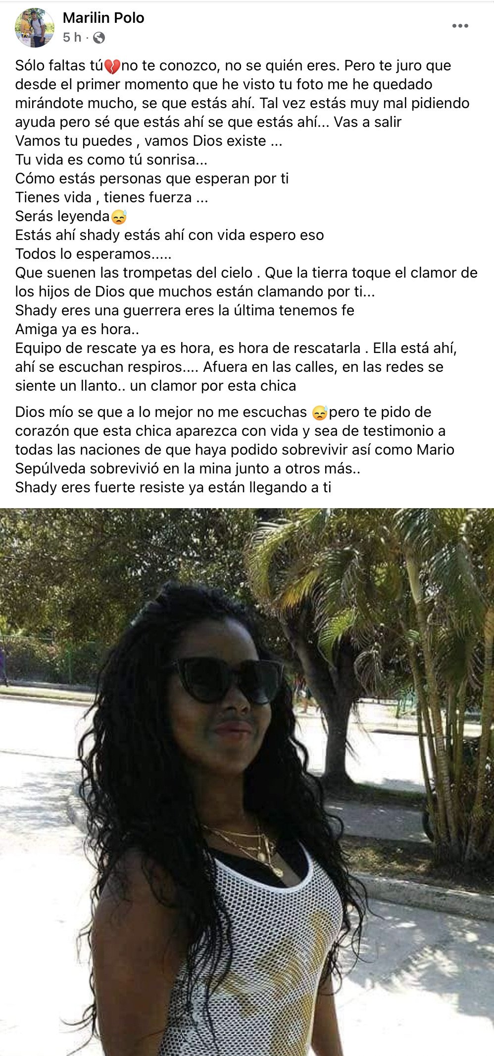 Rescatistas buscan a joven camarera reportada como desaparecida en el Saratoga 5