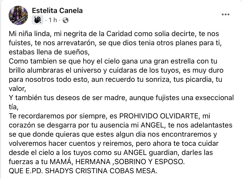 Identifican a joven camarera del Saratoga entre los fallecidos por la tragedia 13