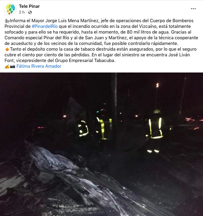 Voraz incendio consume casa de escogida de tabaco en Pinar del Río 32