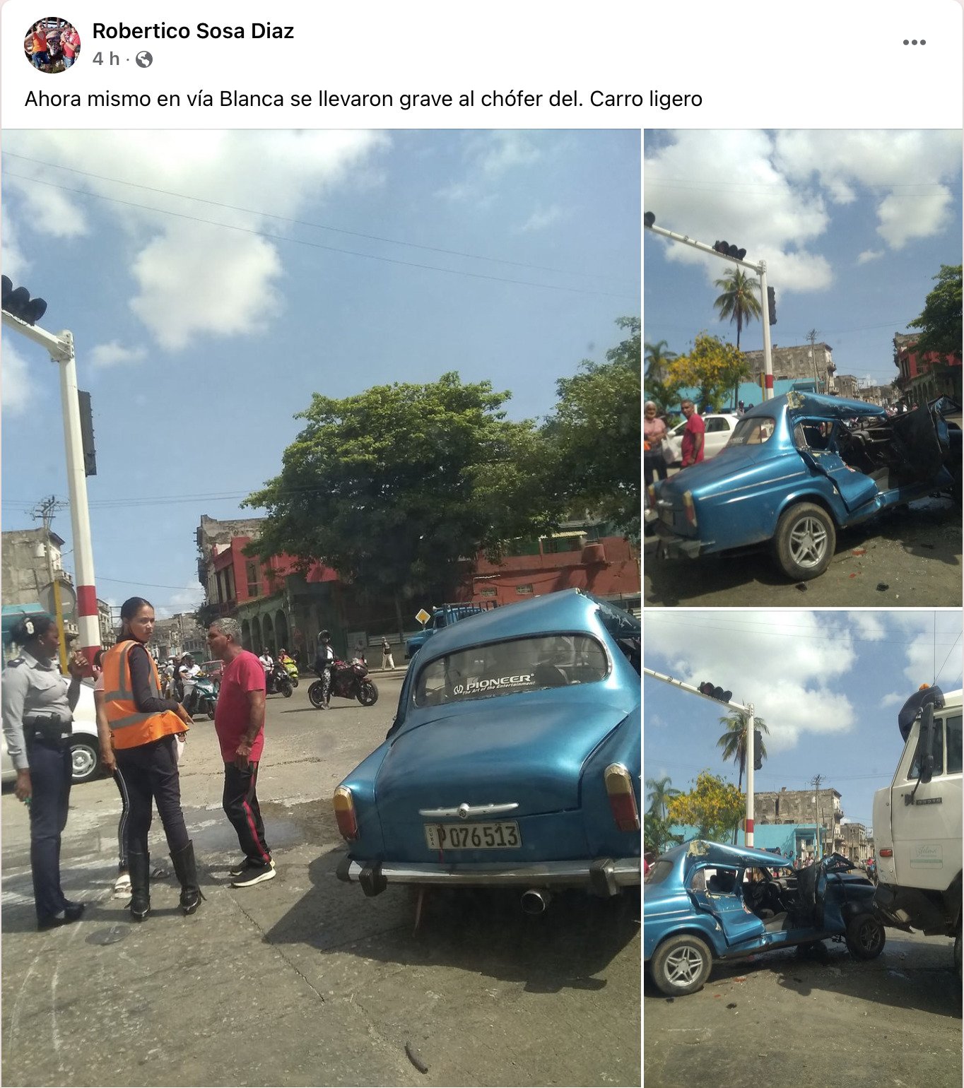 Reportan accidente de tránsito en La Habana 17