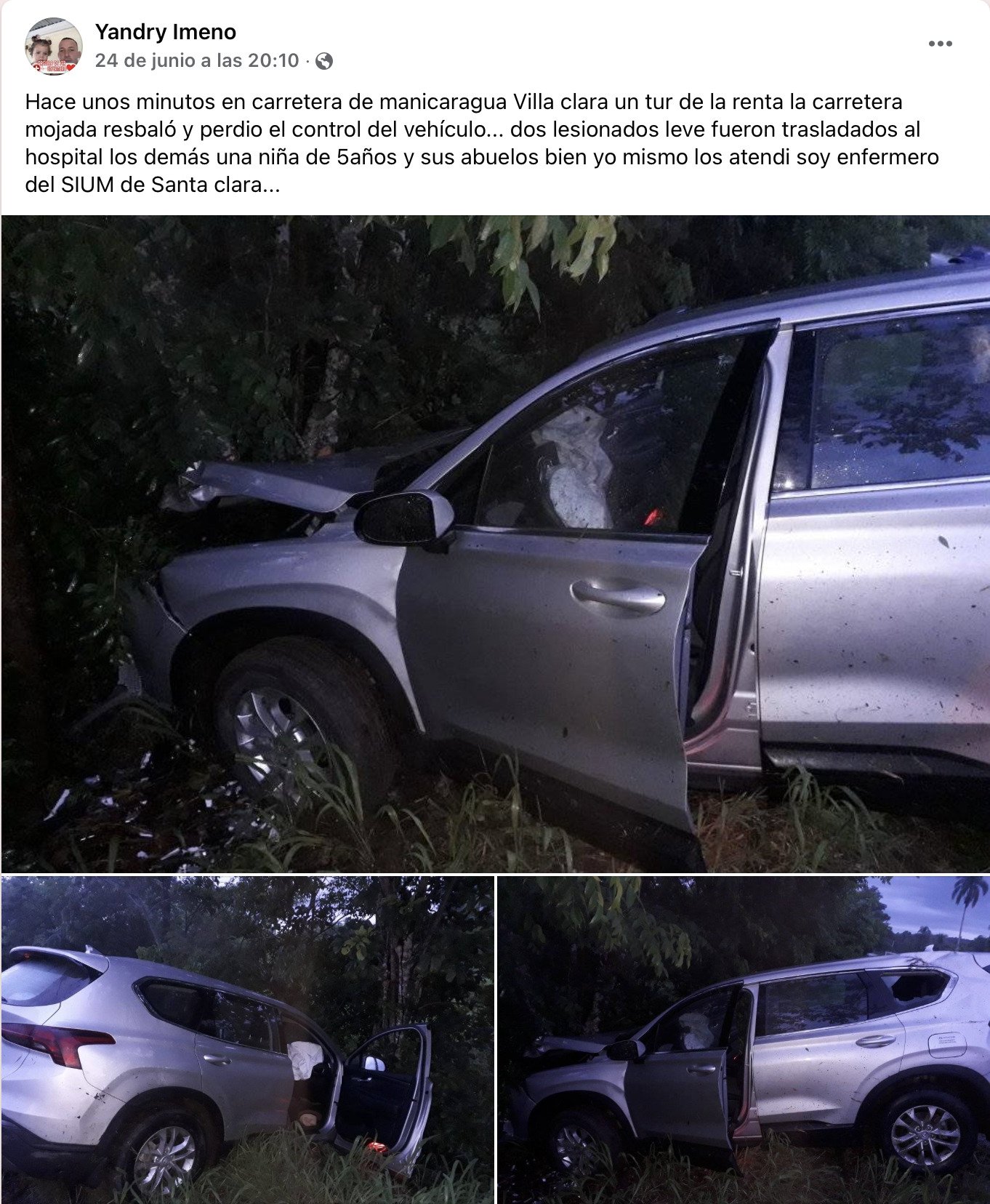 Accidente de tránsito en Villa Clara deja lesionados 6