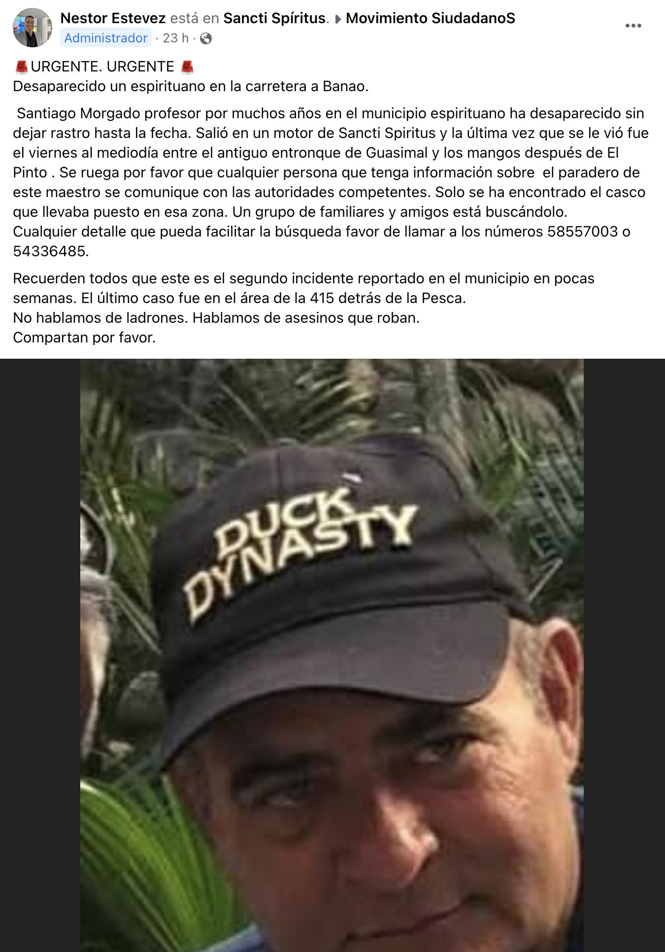 Buscan a profesor desaparecido en Sancti Spíritus 9