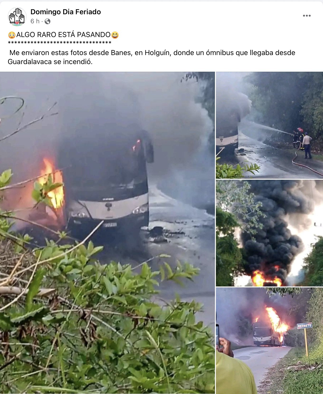 Se incendia un ómnibus en Holguín 5