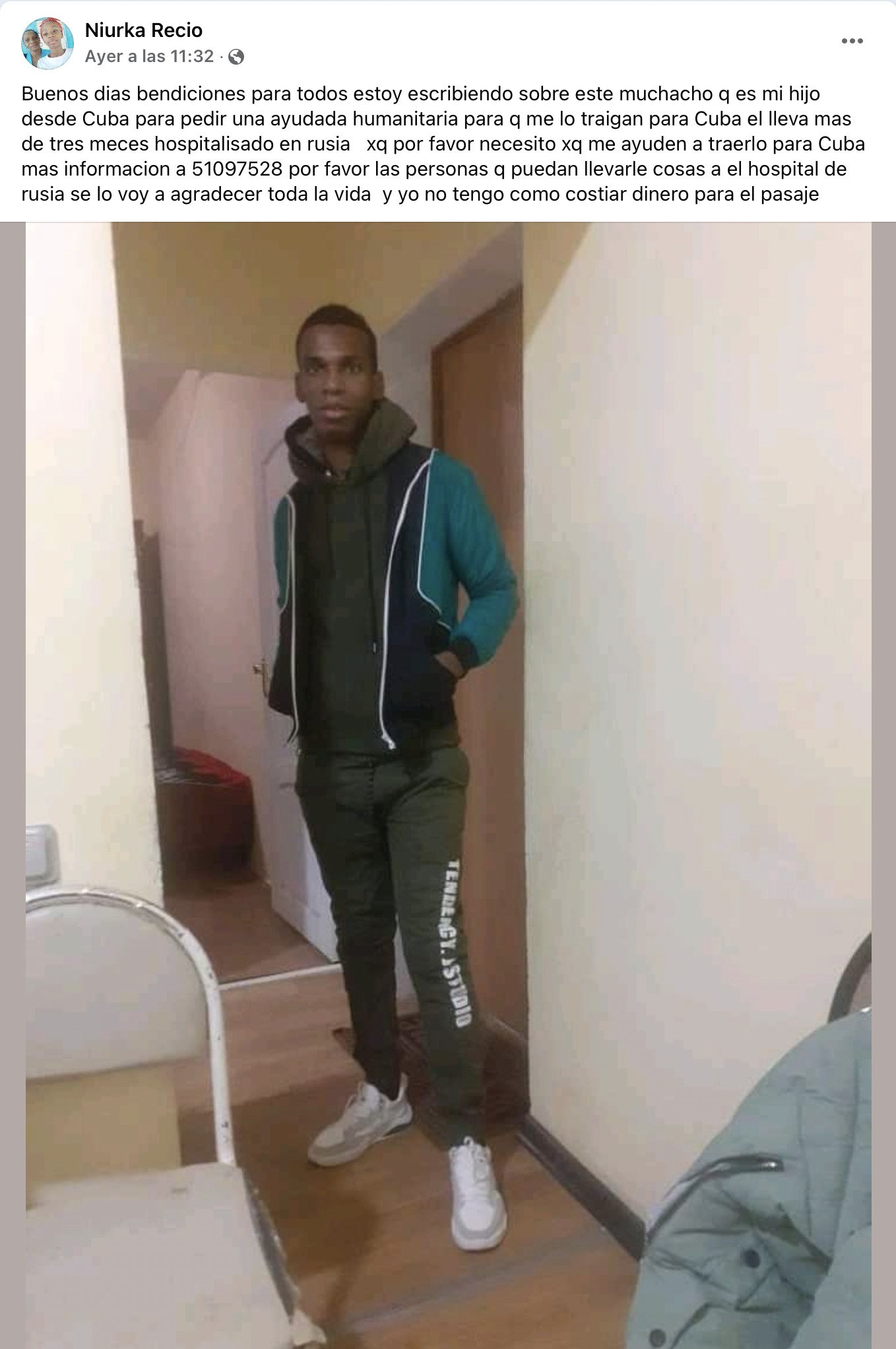 Madre cubana pide ayuda para trasladar a su hijo enfermo desde Rusia hacia la isla 7