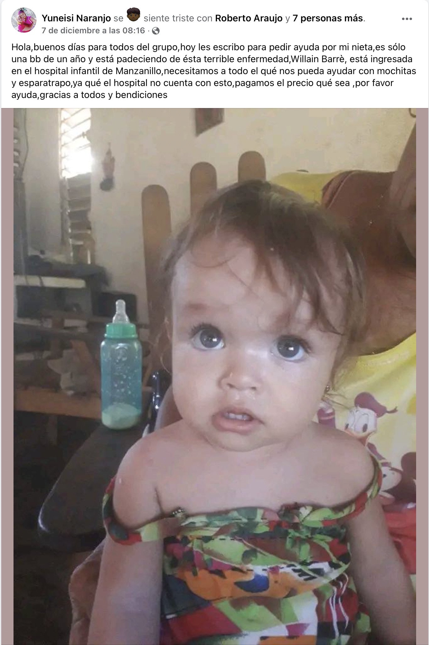 Solicitan ayuda para niña cubana ingresada que necesita insumos médicos 4