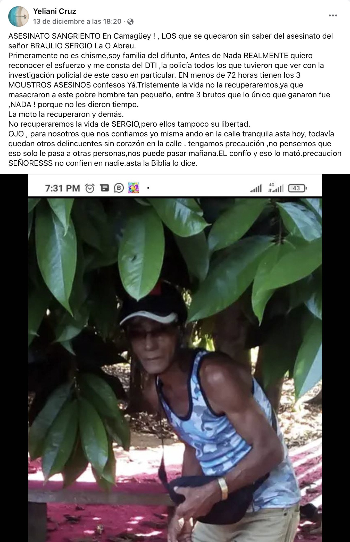 Detienen a autores de brutal asesinato de un cubano en Camagüey 34