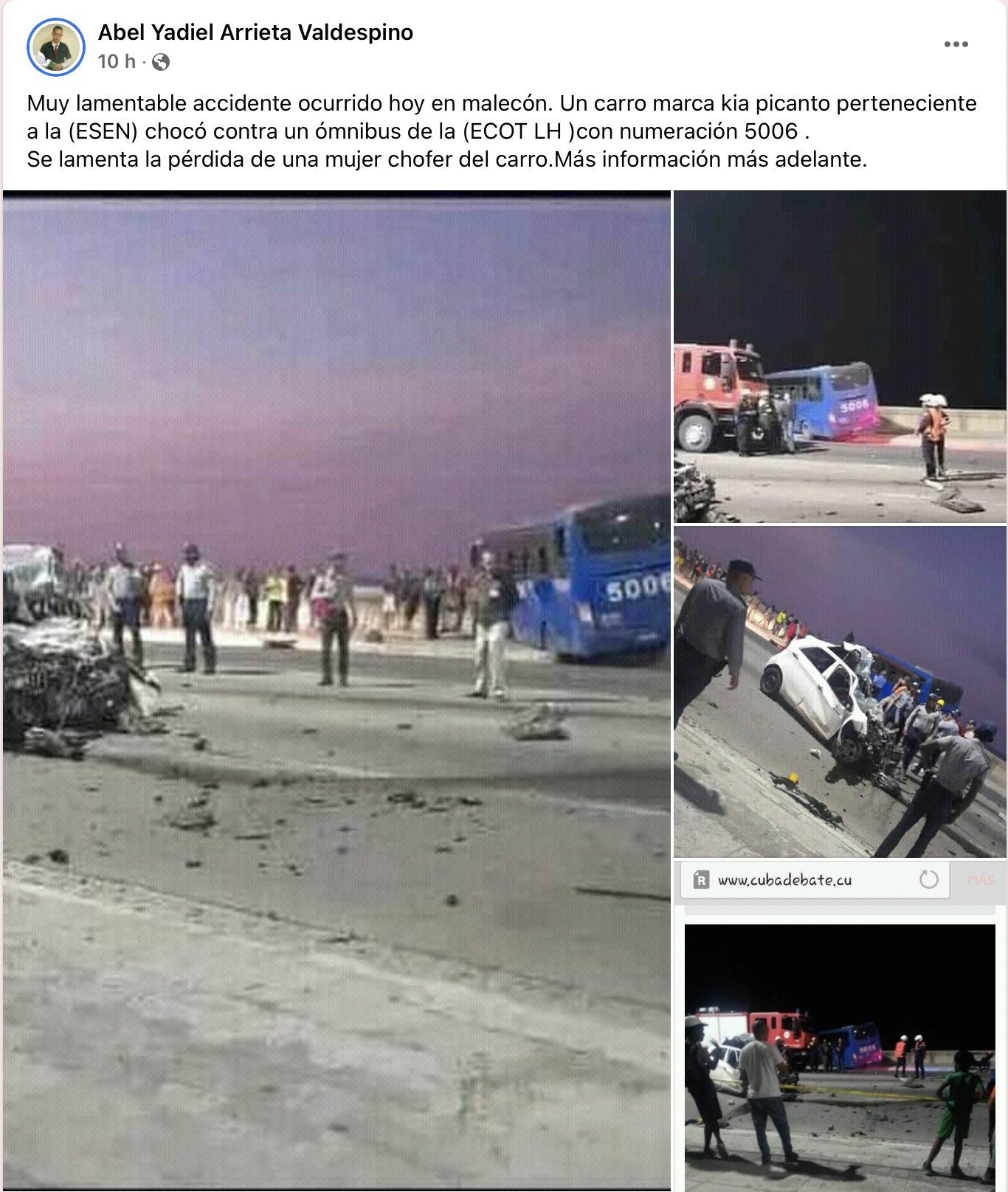 Una mujer fallecida tras accidente de tránsito en el Malecón de La Habana 10