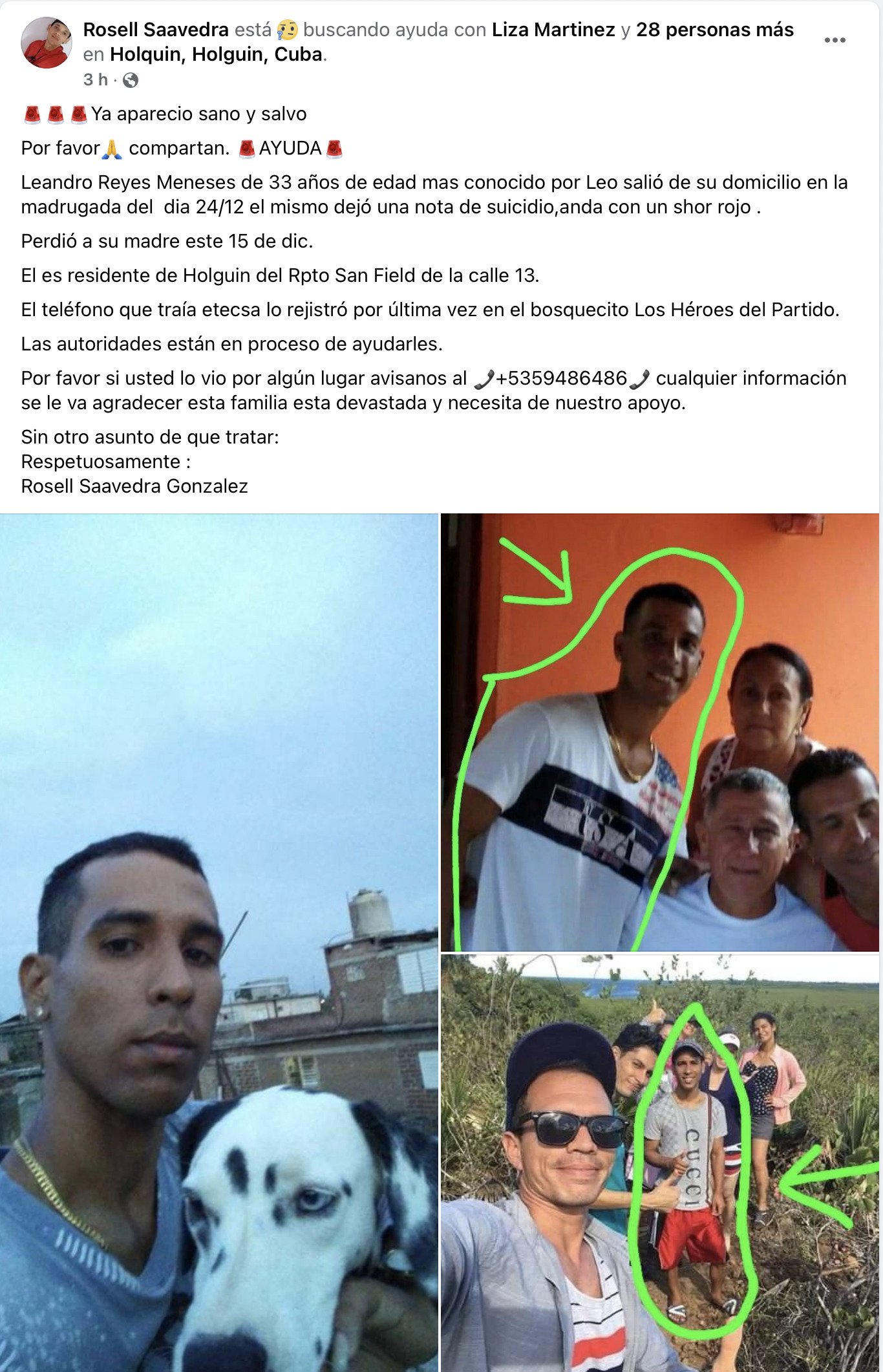 Aparece joven holguinero reportado como desaparecido 4