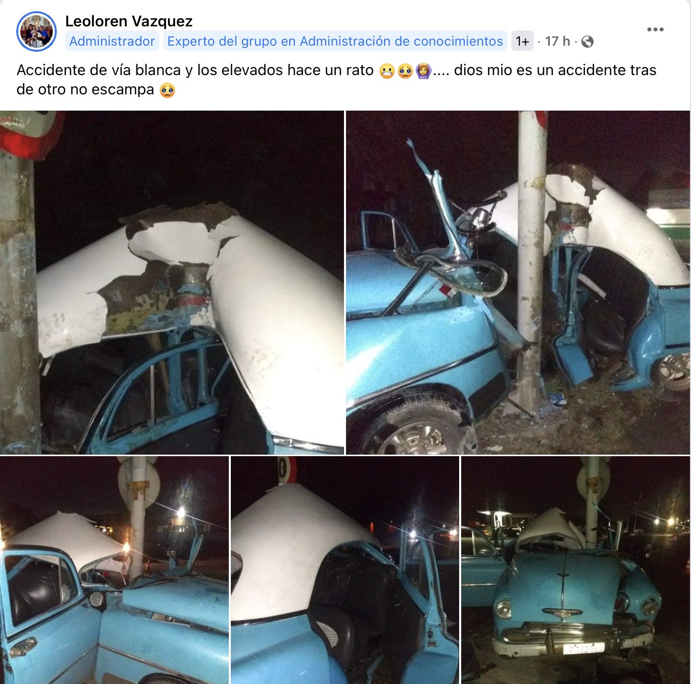 Reportan aparatoso accidente de tránsito en Vía Blanca 81