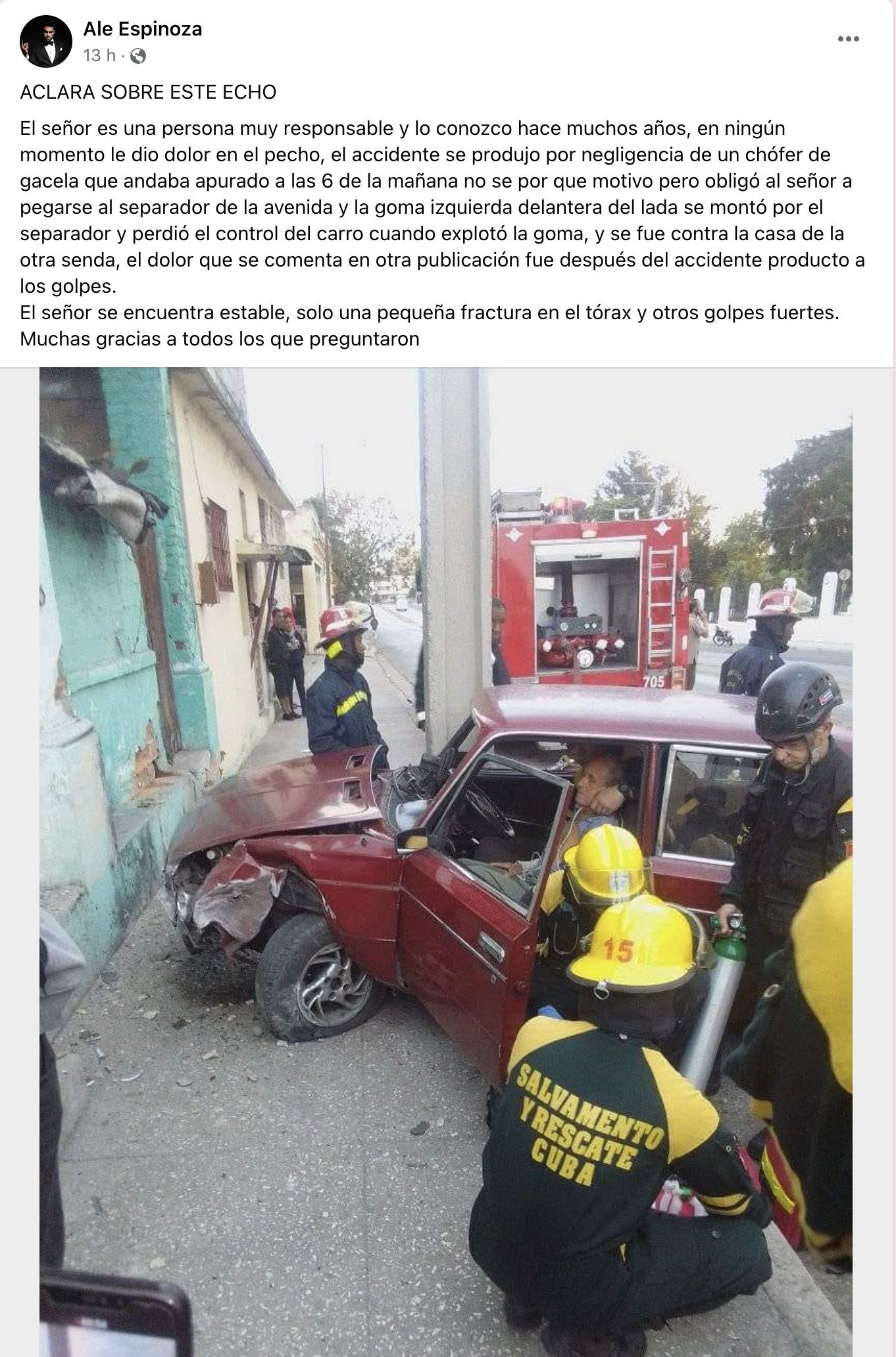 Reportan accidente en La Habana: "El señor se encuentra estable" 66