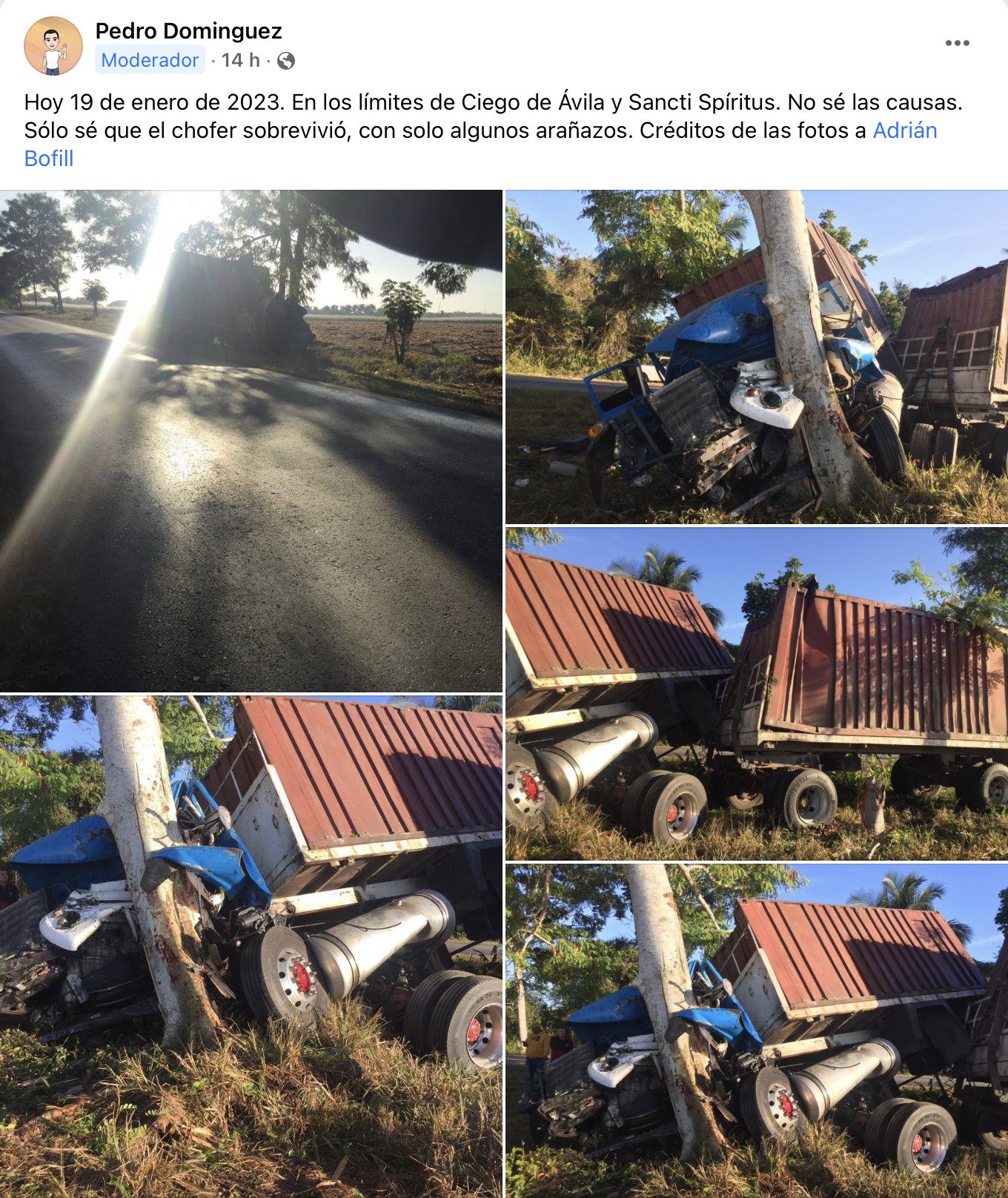 Reportan aparatoso accidente en carretera Central de Cuba 62