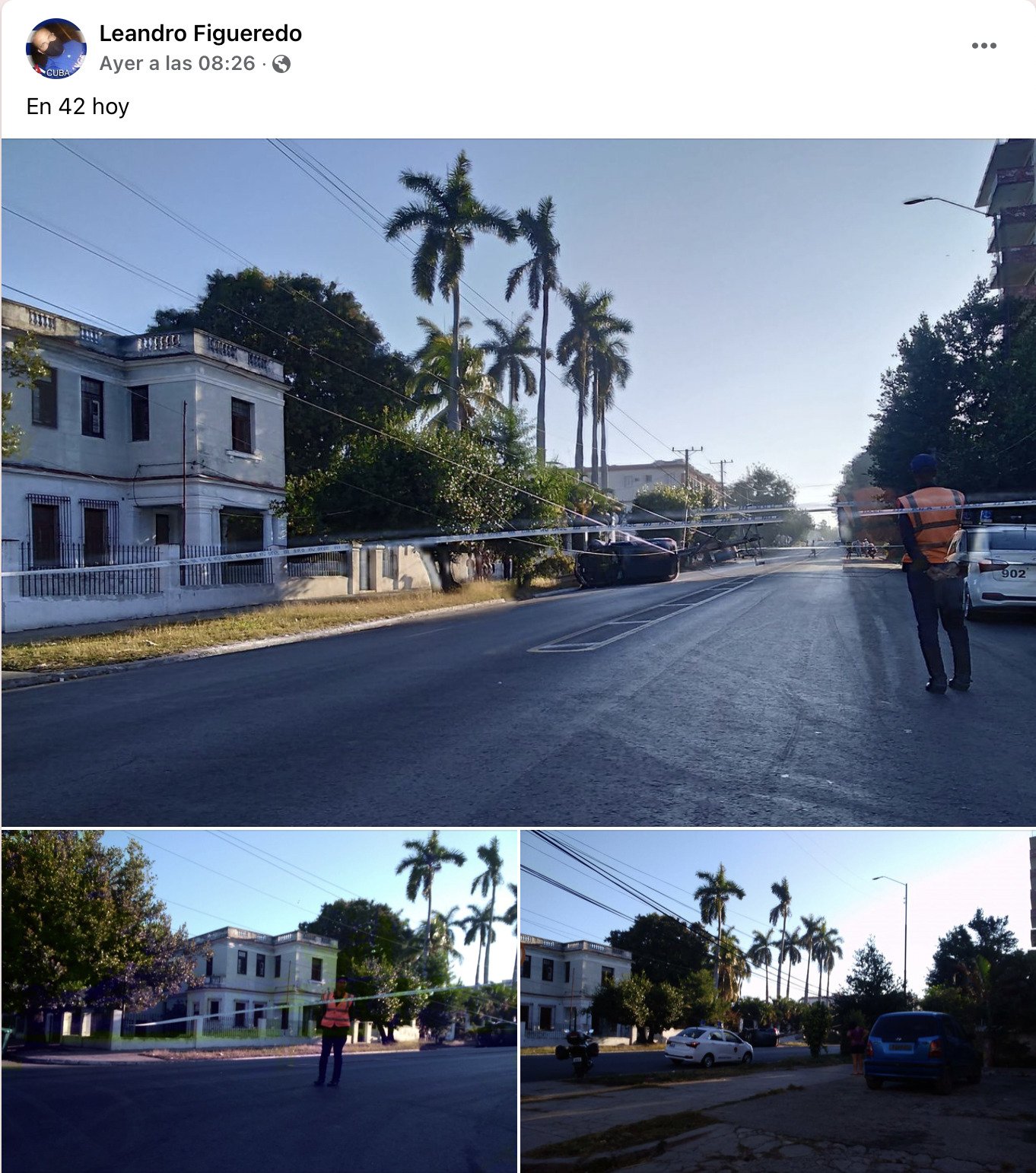 Auto impacta contra un poste en La Habana 52