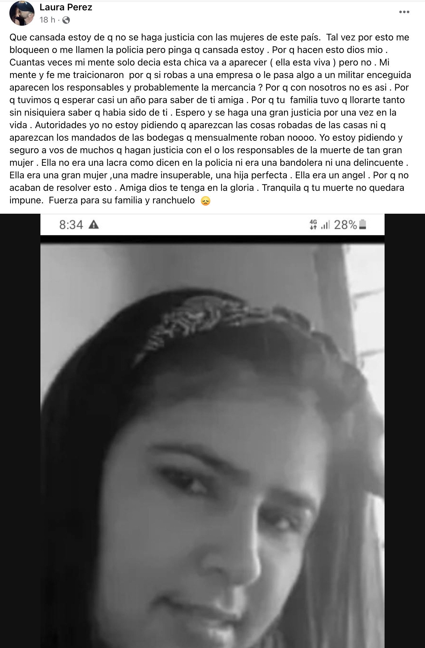Madre de joven Yeniset Rojas pide justicia: "Hay luto en mi alma" 6