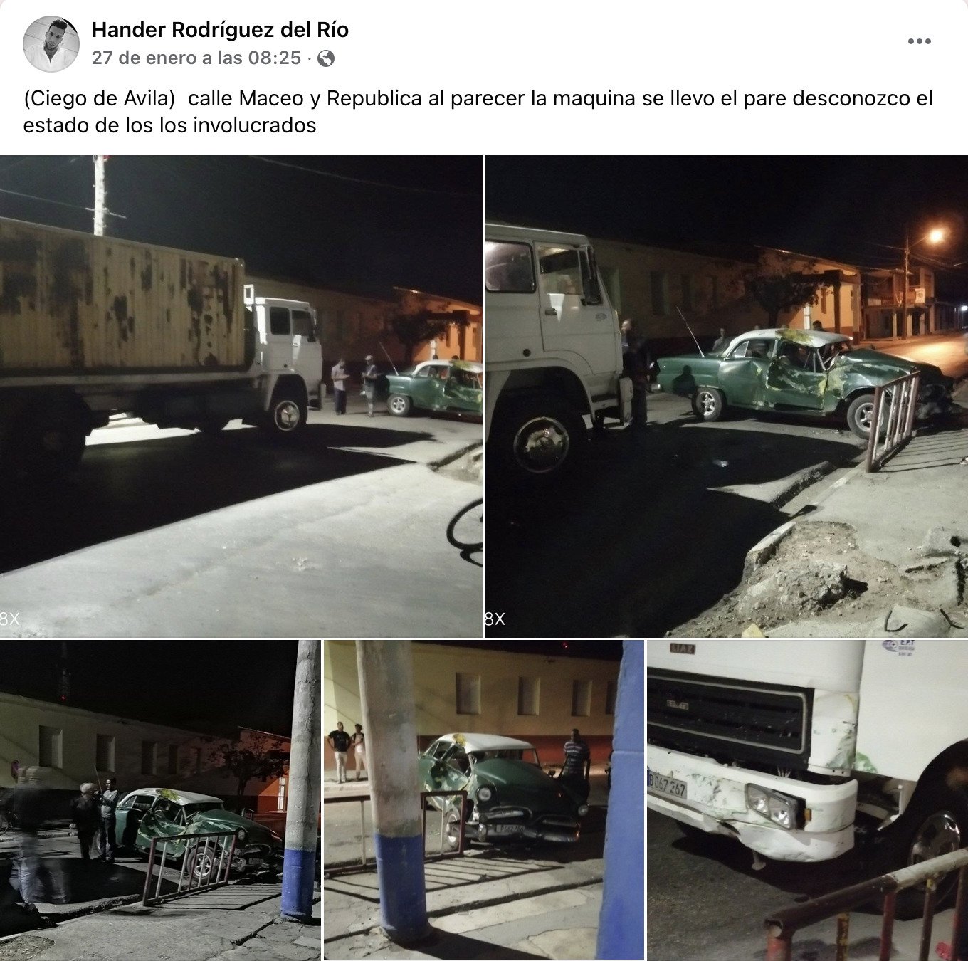 Reportan accidente en Ciego de Ávila entre camión y almendrón 49
