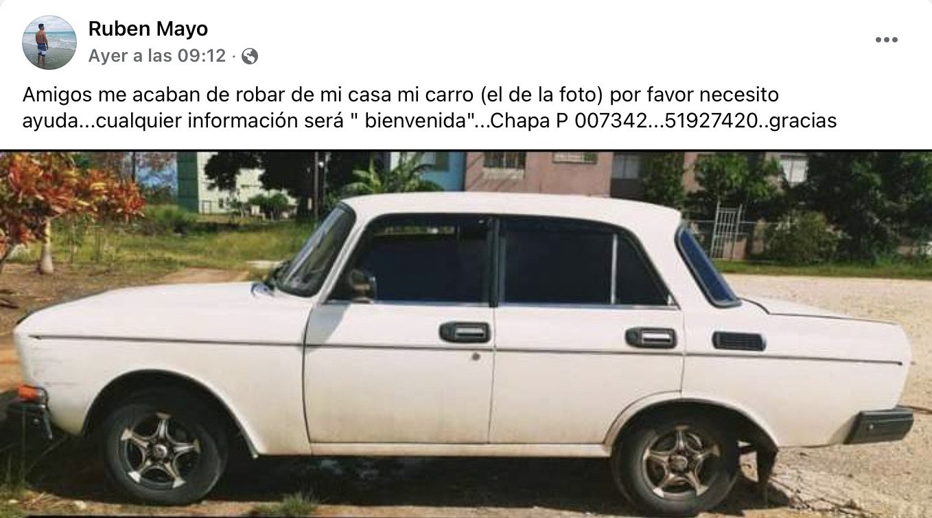 Cubano denuncia robo de su auto en Las Tunas 2