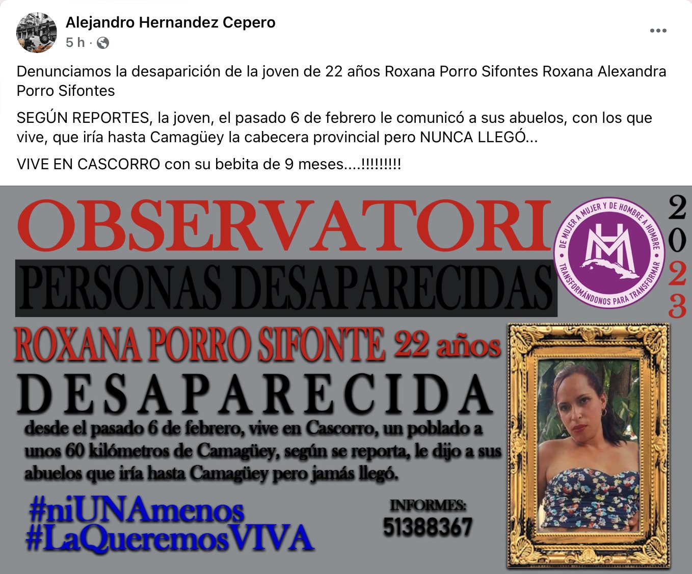 Reportan desaparición de joven cubana en Camagüey 2