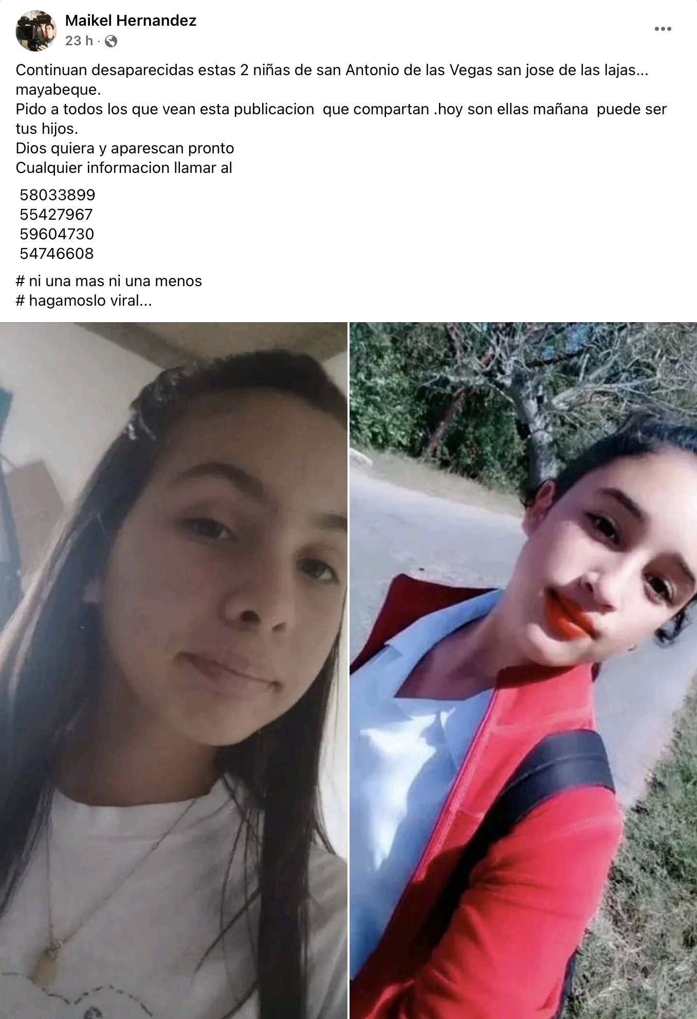 Continúan desaparecidas dos adolescentes de 13 años en Mayabeque 5