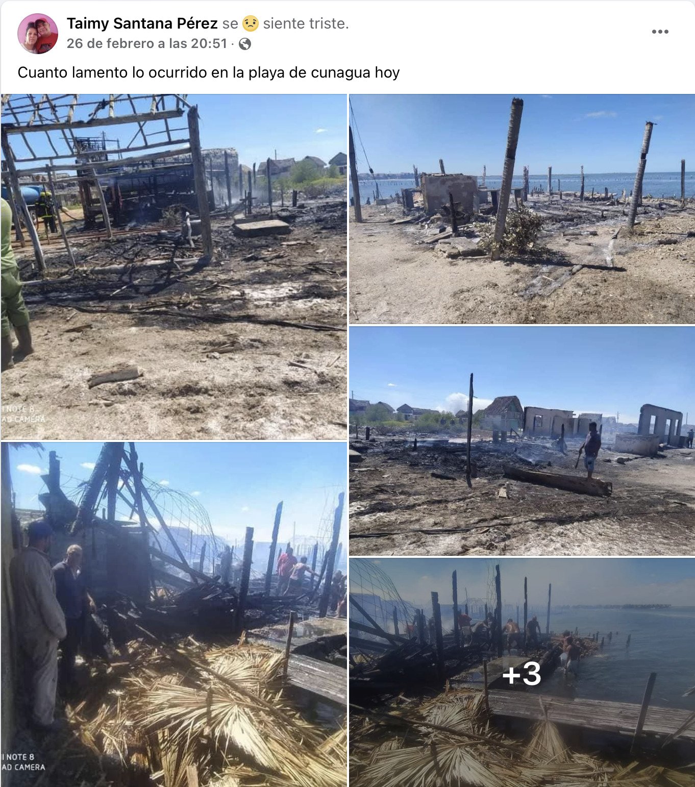 Incendio en playa Cunagua de Ciego de Ávila destruyó 18 viviendas 16