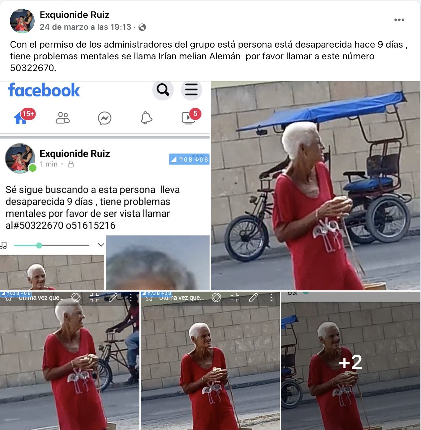 Piden ayuda para localizar anciana cubana desaparecida en Santiago de Cuba 2