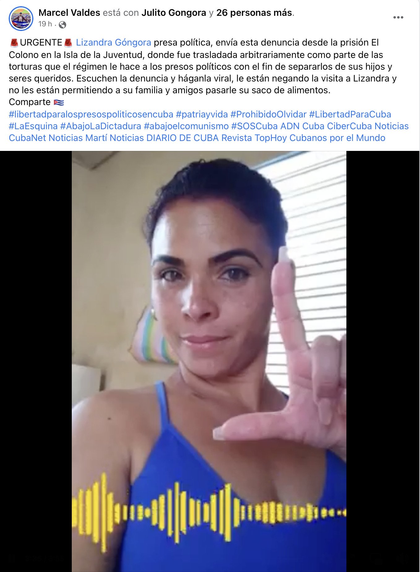 Presa política del 11J Lizandra Góngora: "Están violando mis derechos" 2