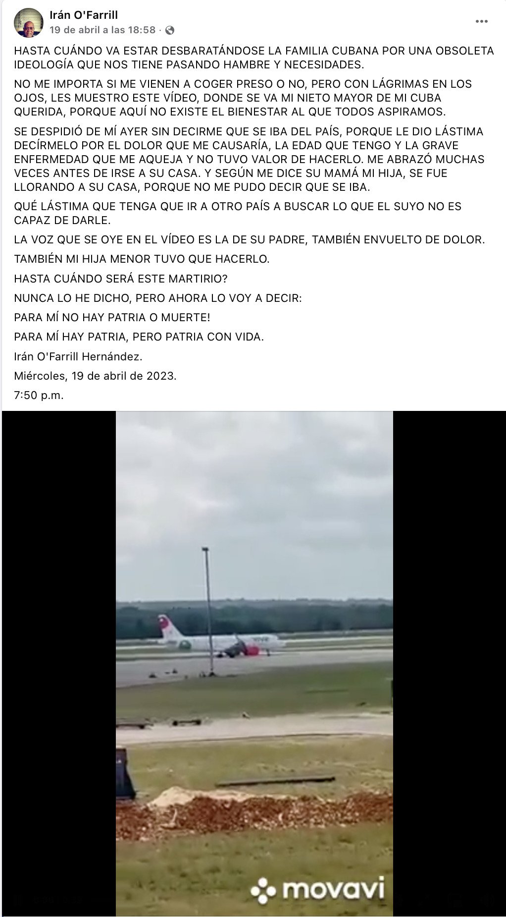 Desgarradoras palabras de un padre al ver partir de Cuba a su hijo: "El dolor me mata" (VIDEO) 2