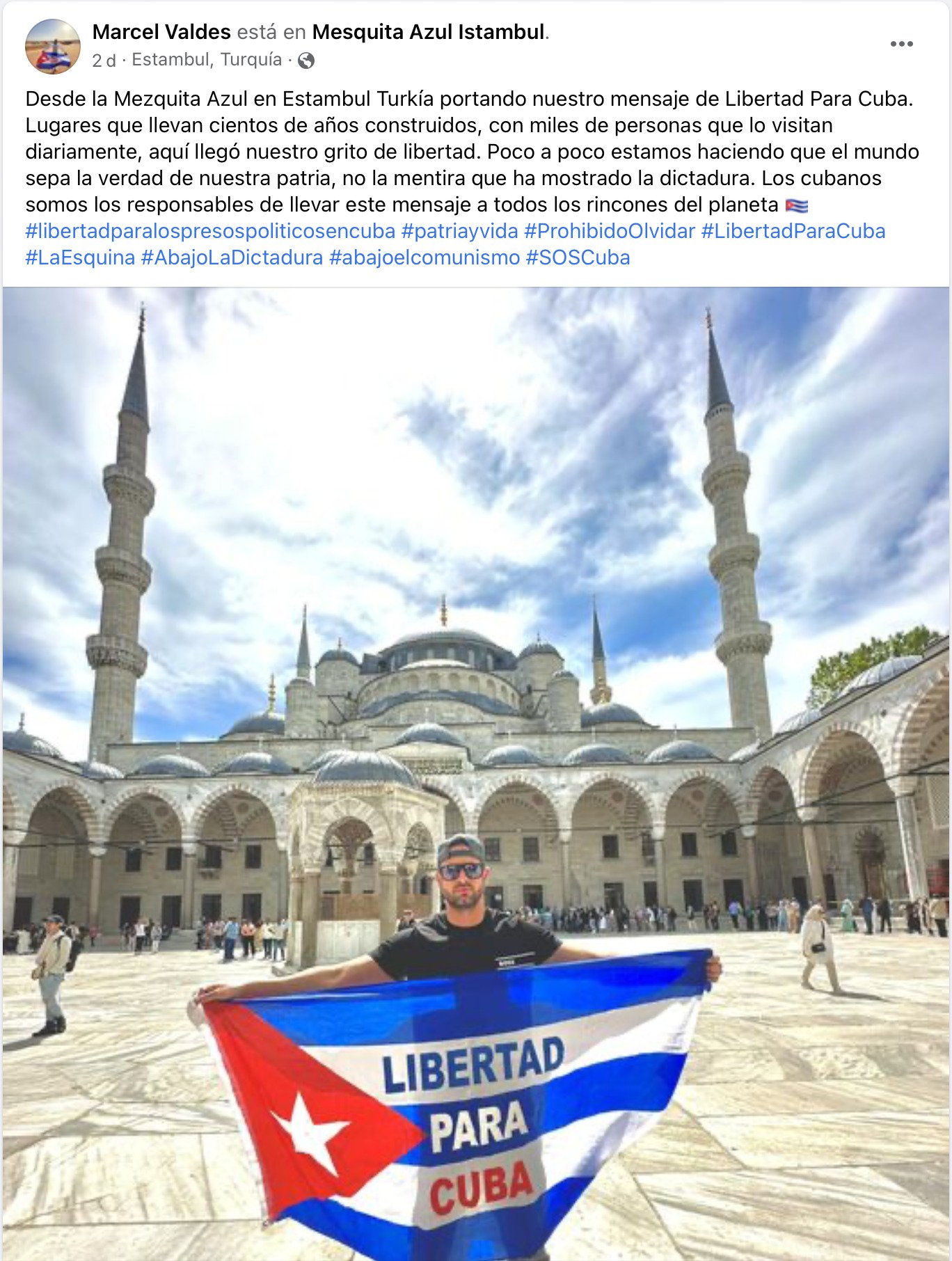 Activista cubano Marcel Valdés lleva mensaje de libertad para Cuba a Turquía 4