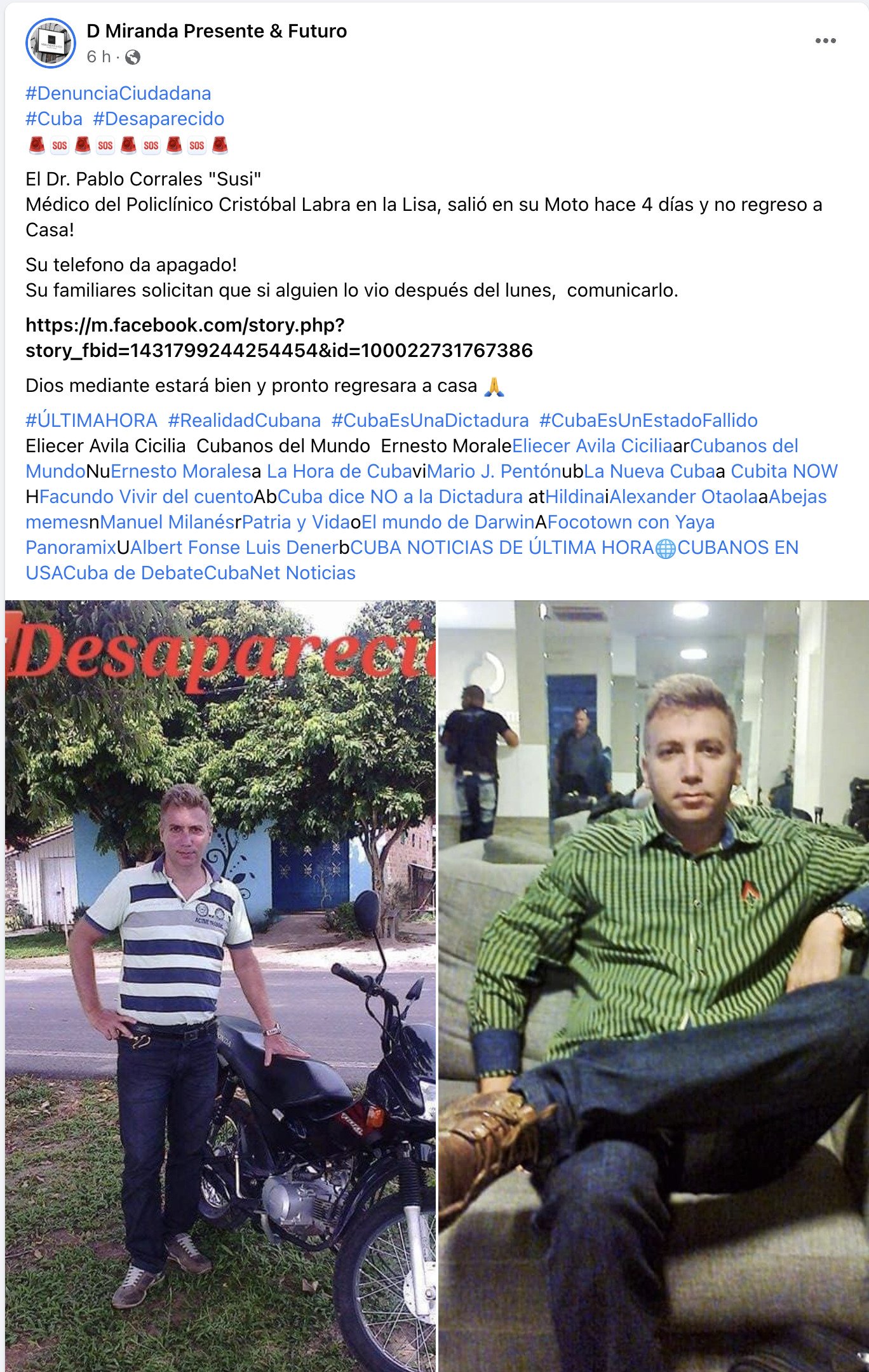Piden ayuda para localizar a médico cubano desaparecido en La Habana 32