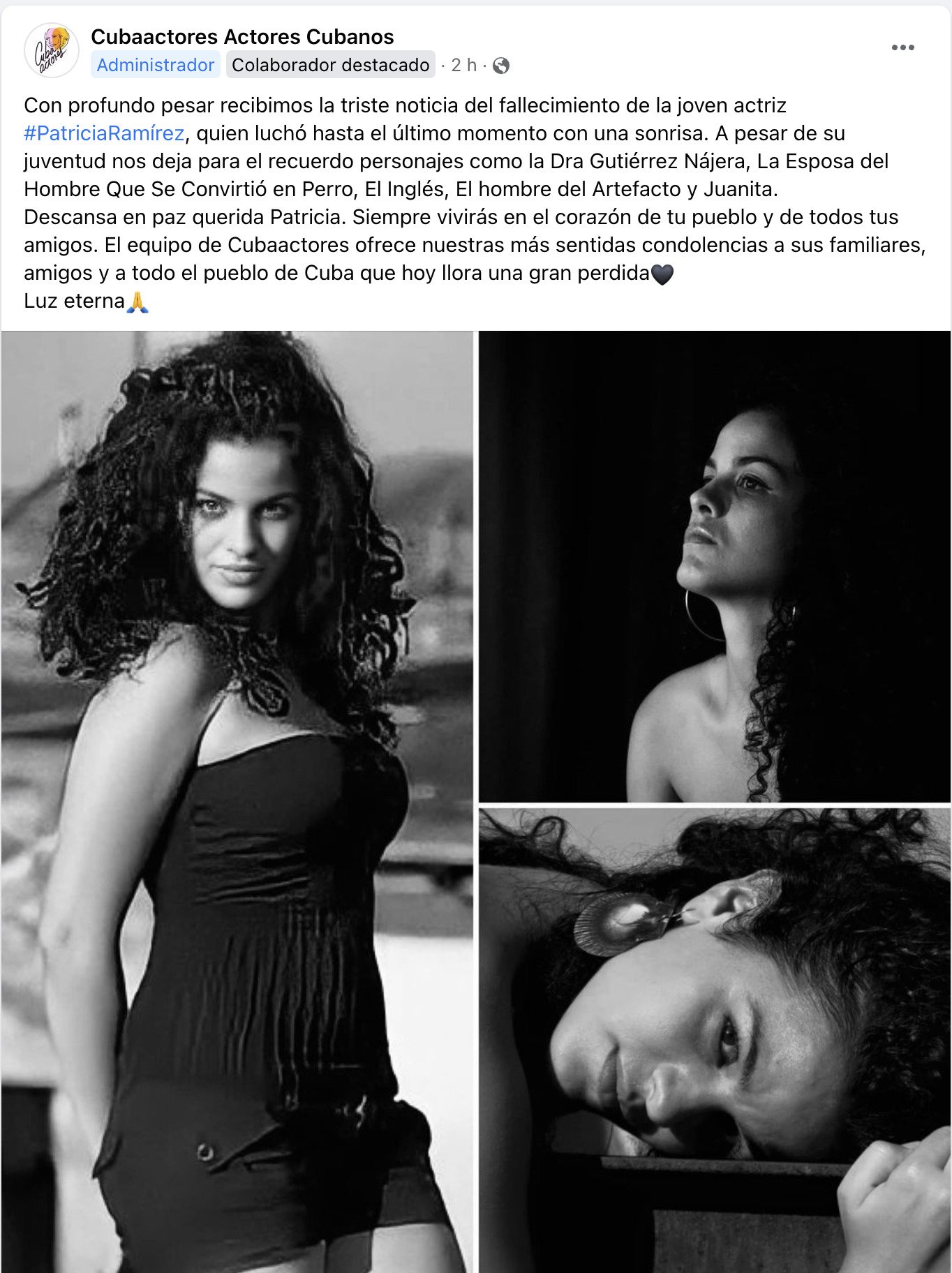 Fallece la joven actriz cubana Patricia Ramírez González 2