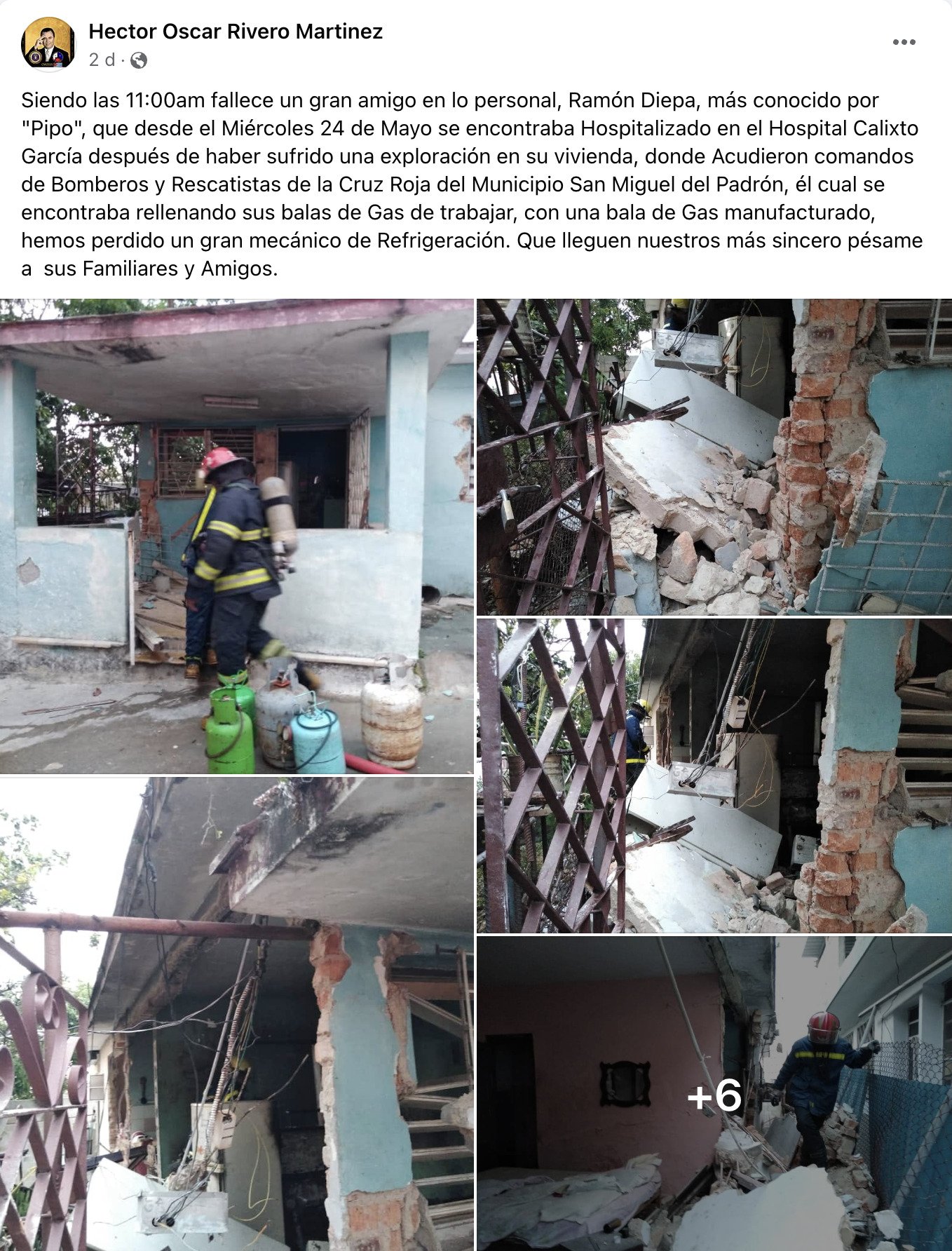 Muere cubano tras explosión de balita de gas en La Habana 5